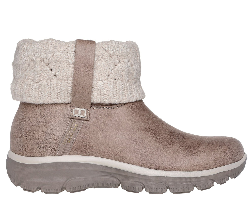Skechers Slip-ins Relaxed Fit Easy Going Cozy Weather 2, Taupe, three-quarter front
