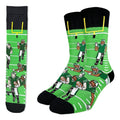 Good Luck Sock Football Green socks, flat lay