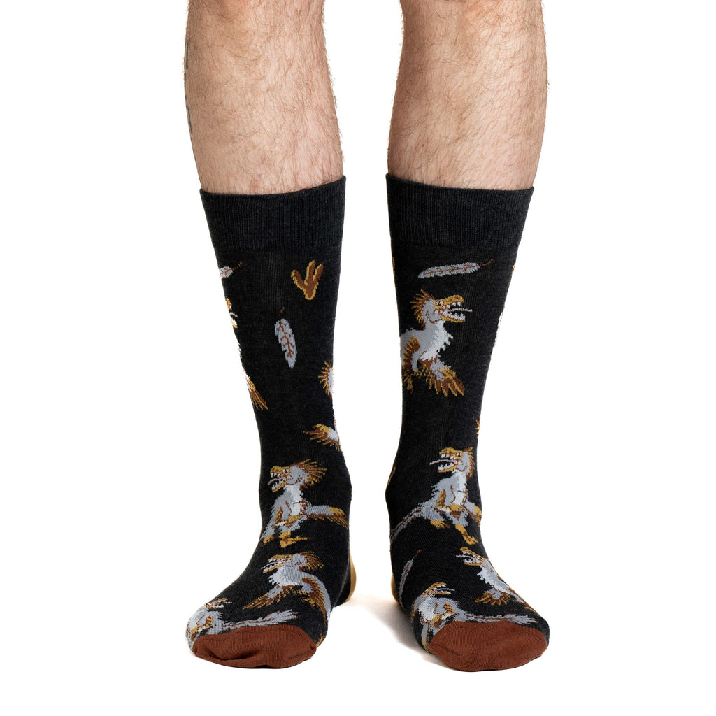 Good Luck Sock Men's Velociraptors Socks