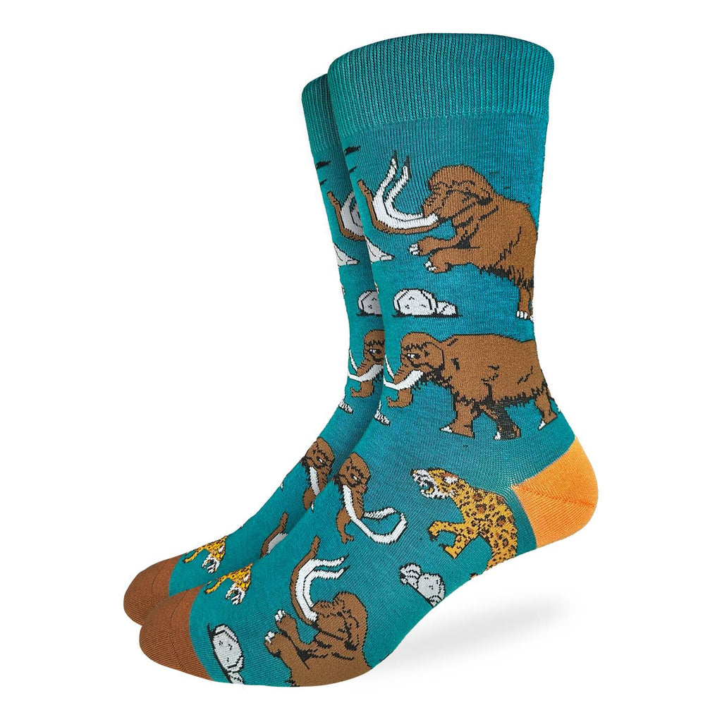 Good Luck Sock Mammoth And Sabre Tooth Tiger Socks - front