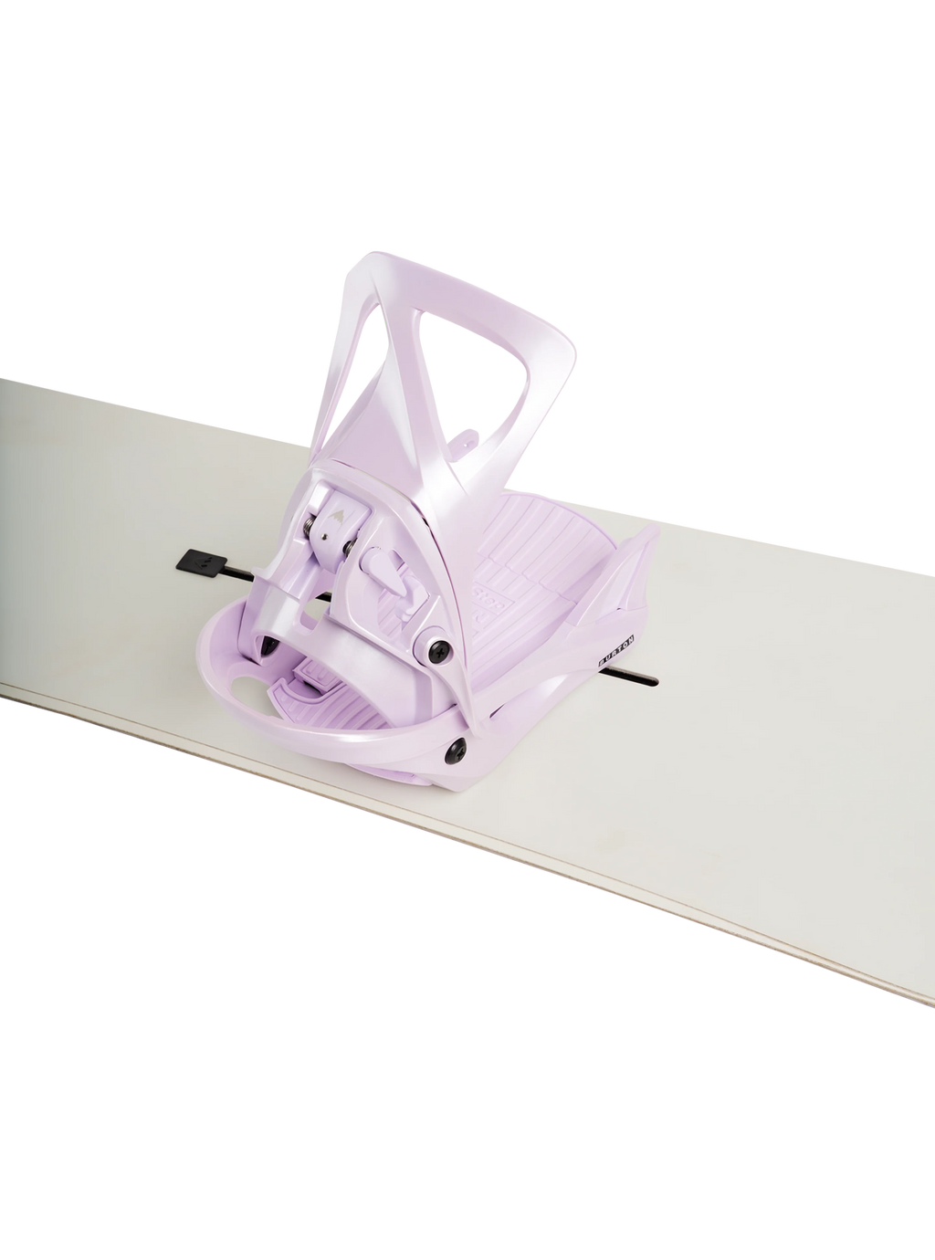 Burton Women's Step On Re:Flex Snowboard Bindings - Moondust Purple - mounted on board