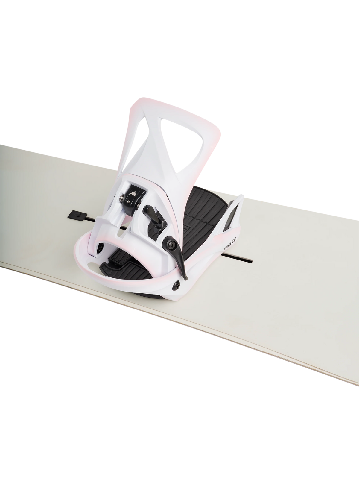 Burton Women's Step On Re:Flex Snowboard Bindings - Pink Outline - mounted on board