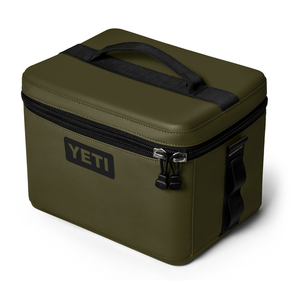 Yeti Daytrip 9L Insulated Box - Olive, three-quarter view