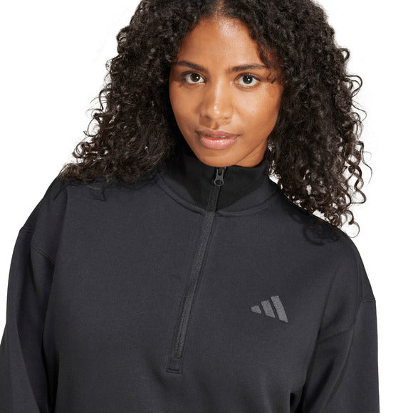 Adidas Women's ALL SZN Fleece Loose Quarter-Zip Sweatshirt