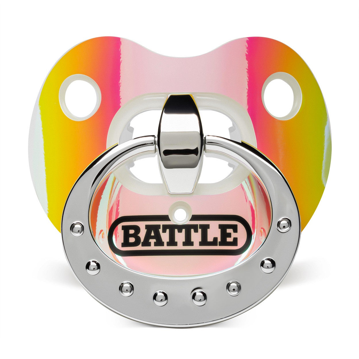 Binky Oxygen Football Mouthguard - IRIDESCENT YELLOW/PINK