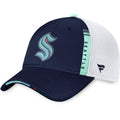 Fanatics Seattle Kraken 2022 NHL Draft Authentic Pro Structured Trucker Hat - three-quarter front