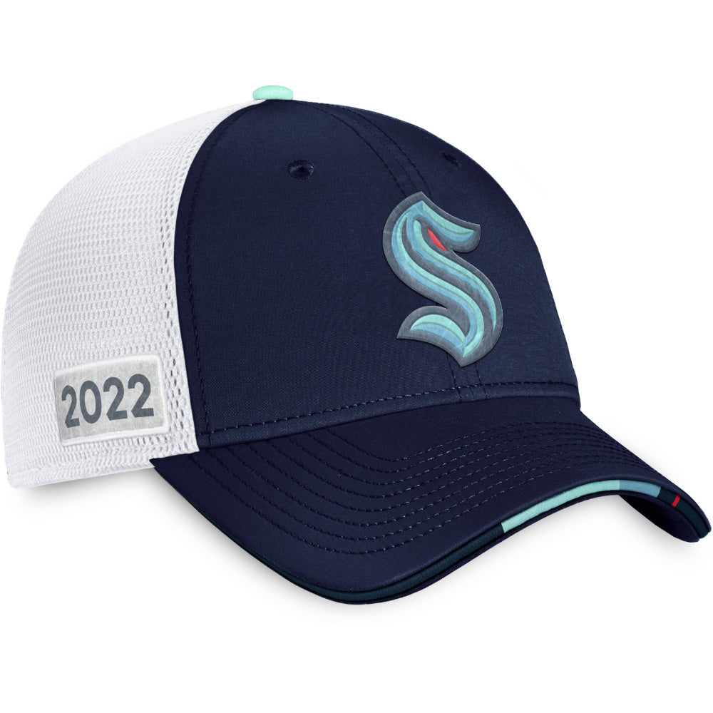 Fanatics Seattle Kraken 2022 NHL Draft Authentic Pro Structured Trucker Hat - opposite side view