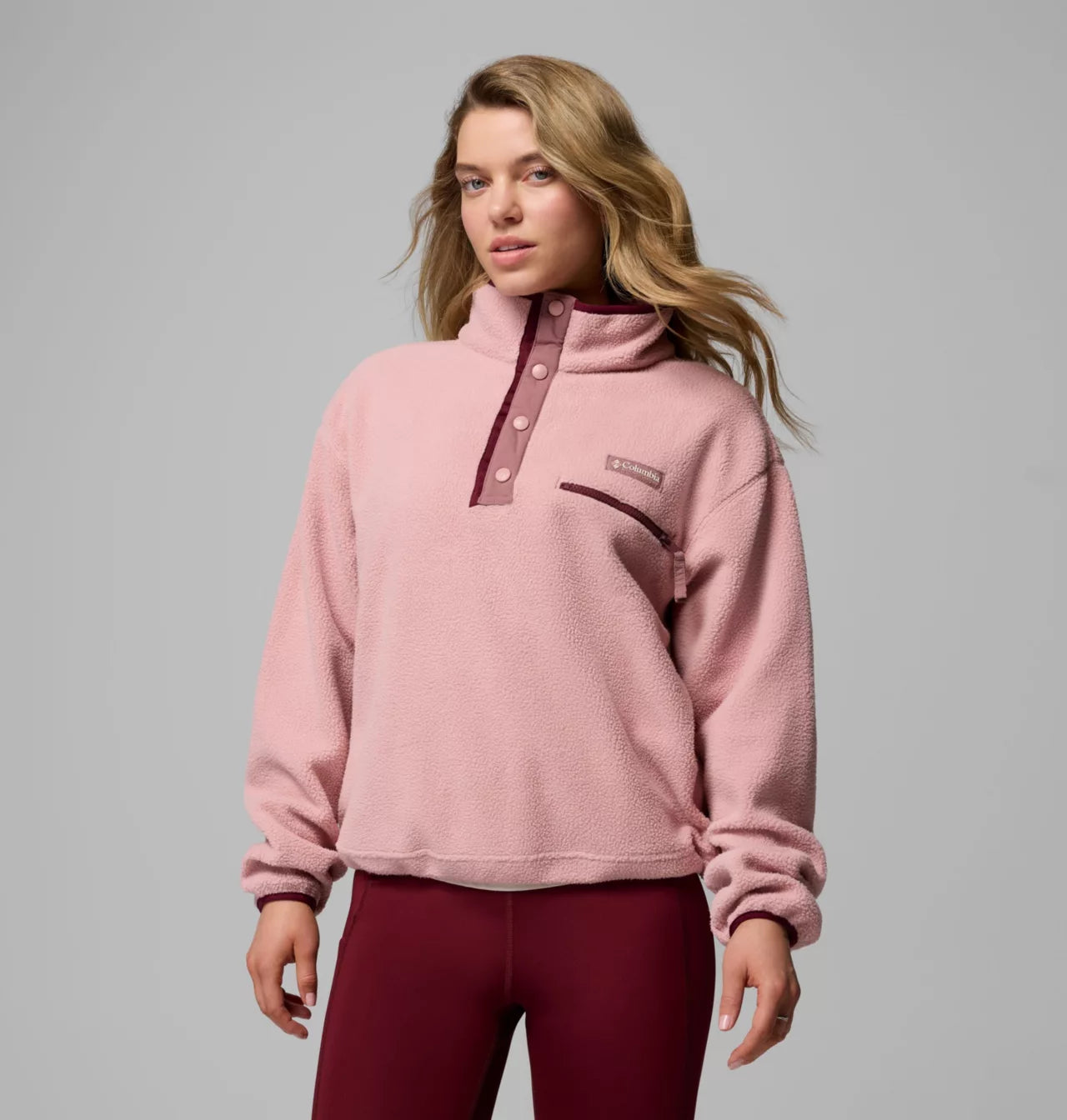 Columbia Women's Helvetia II Cropped Half Snap Fleece Pullover