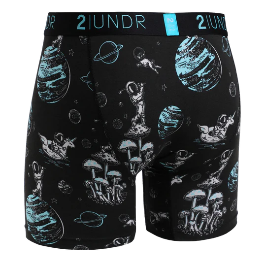 Swing Shift Boxer Brief - Space Golf Black