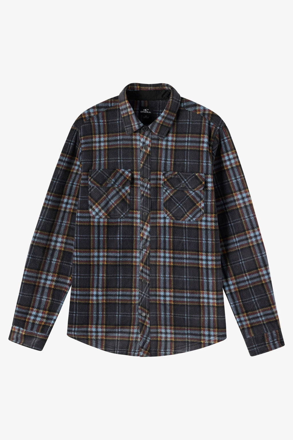 O'Neill Men's Glacier Plaid Superfleece Standard Fit Long Sleeve Shirt