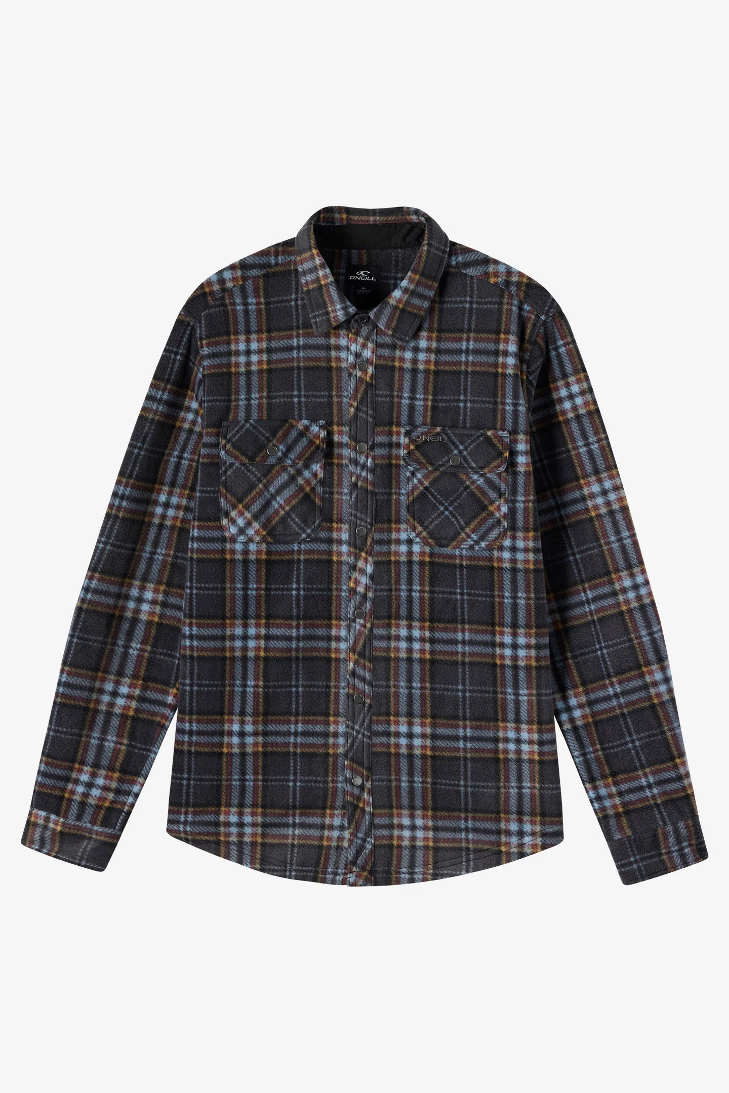 O'Neill Men's Glacier Plaid Superfleece Standard Fit Long Sleeve Shirt
