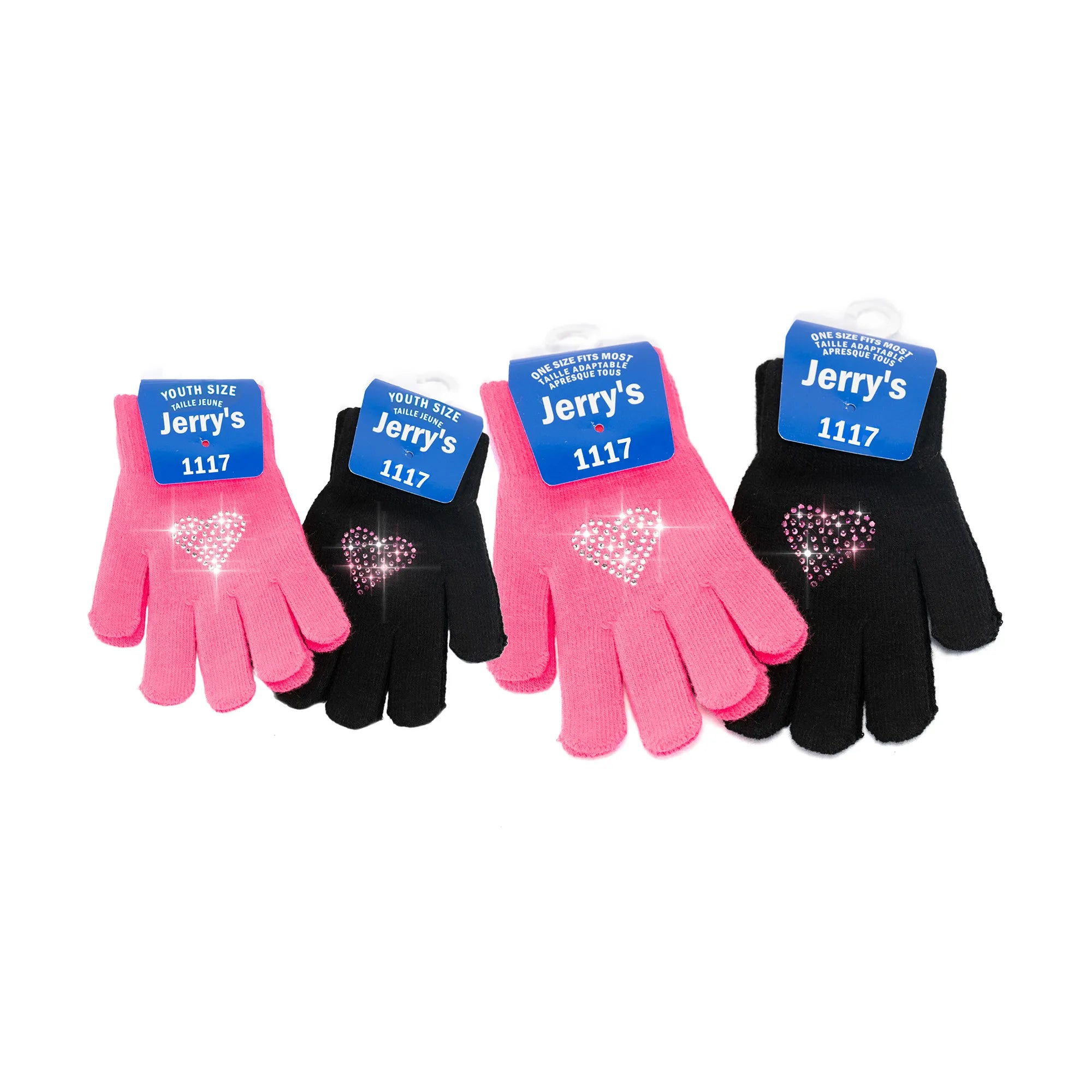Jerrys Skating World Crystal Heart Mini Gloves