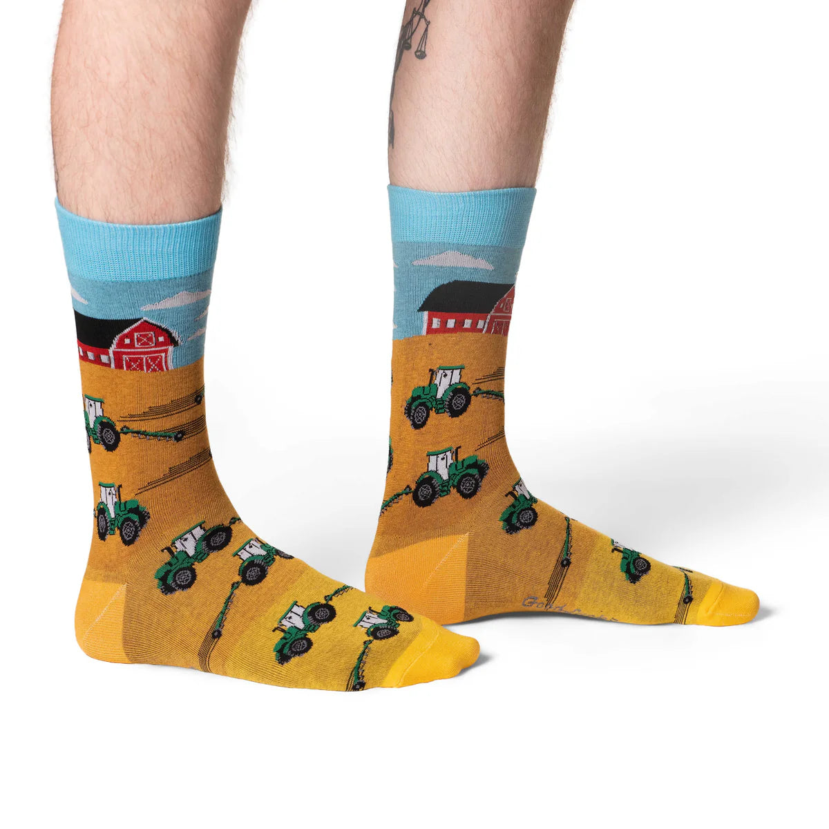 Good Luck Sock Men's Tractor Plowing Fields Socks