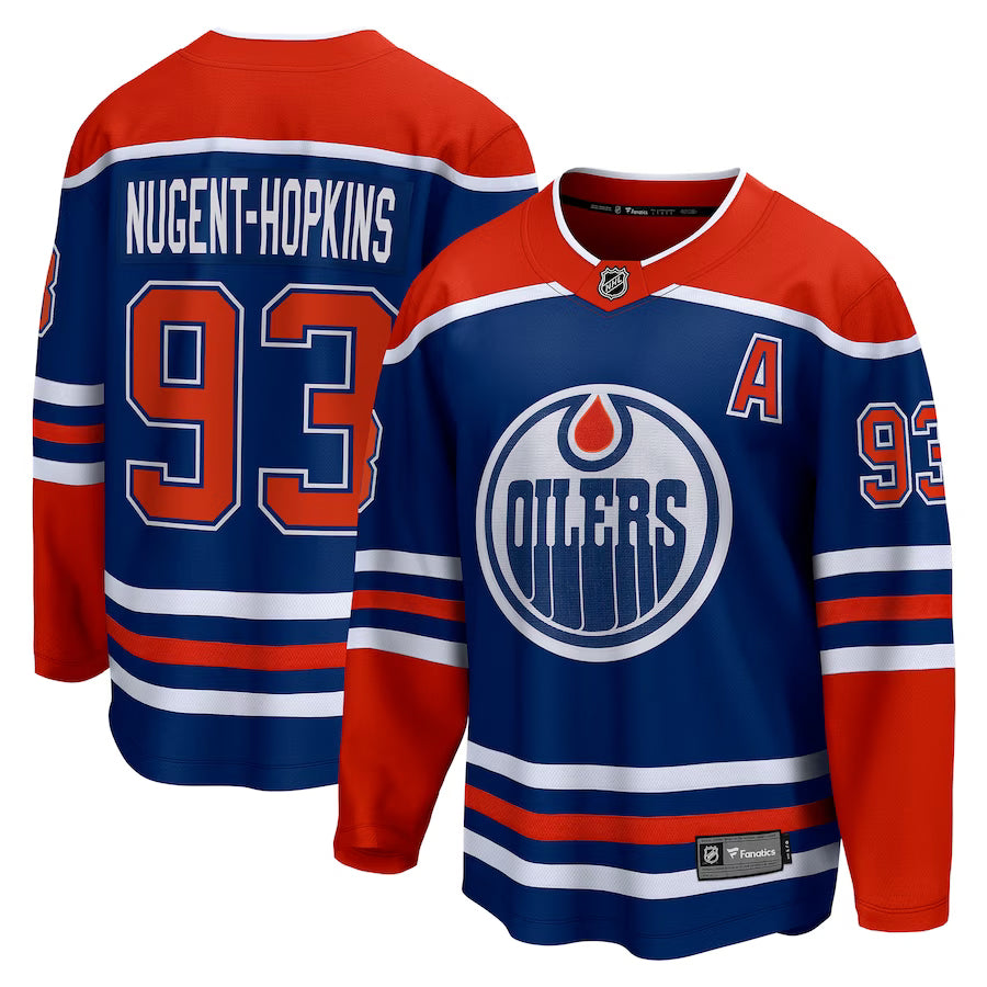Fanatics Edmonton Oilers Breakaway Jersey - Ryan Nugent-Hopkins, Home Royal