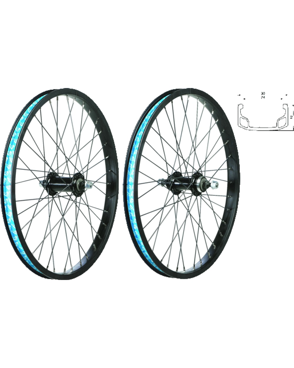 49North 20” BMX Rear Wheel (Freewheel/Nutted)