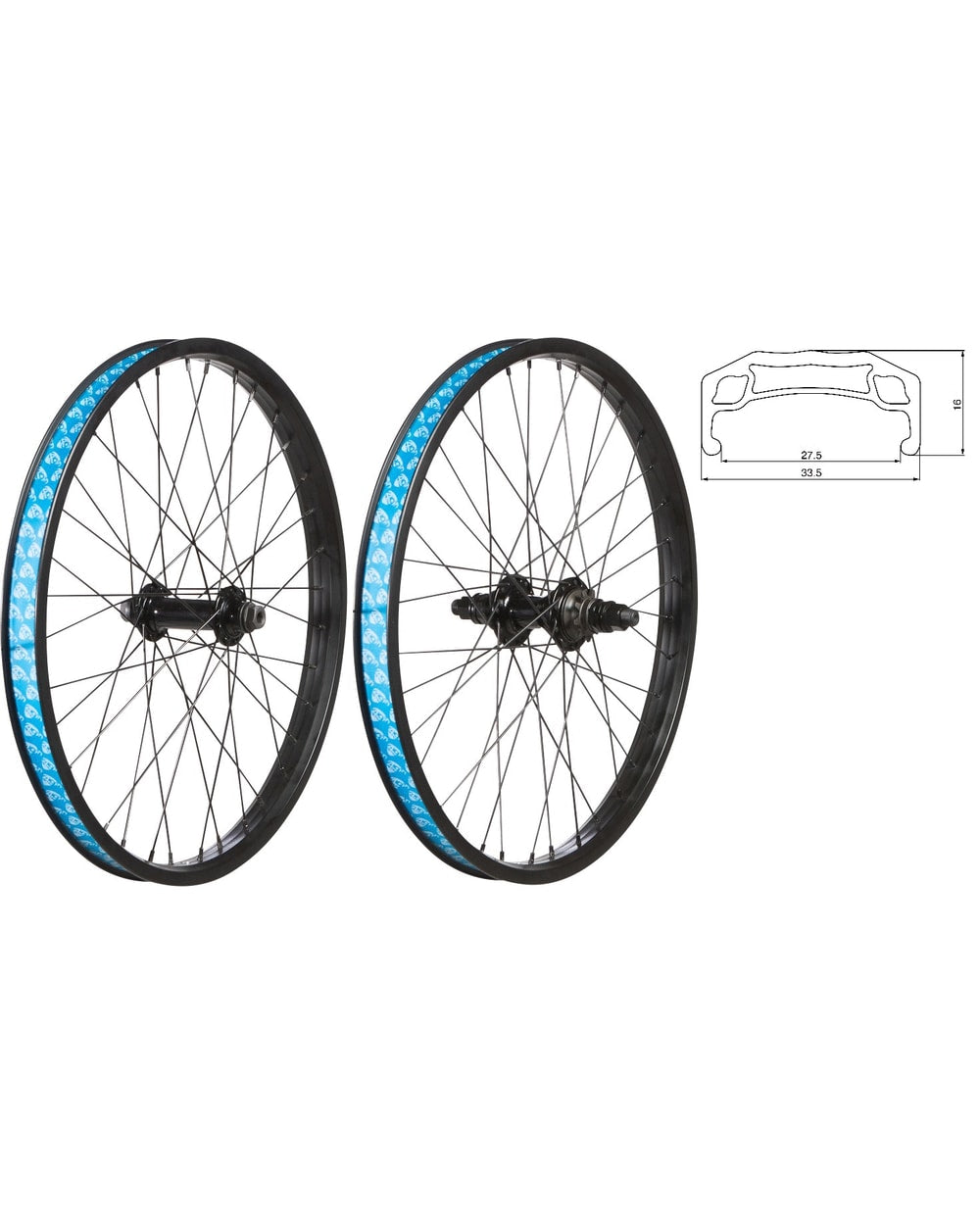 49North 20” BMX Sealed Bearing Rear Wheel (9T Driver/Nutted)