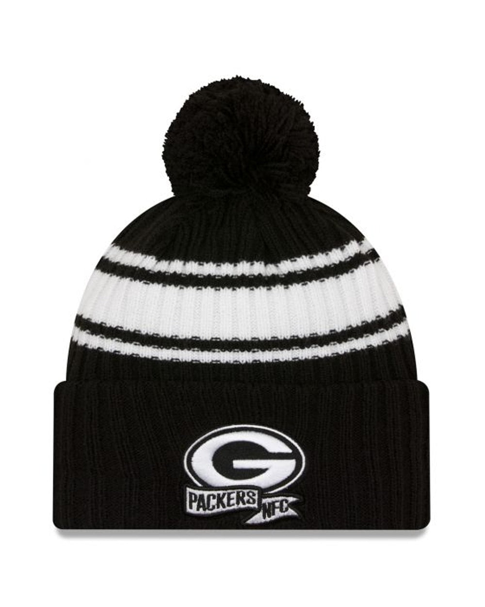 2022 Cold Weather Black and White Pom Knit Hat