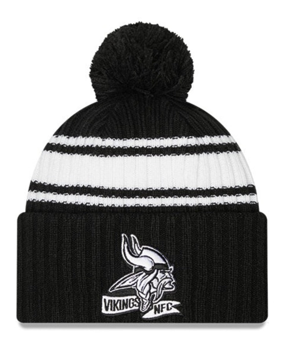2022 Cold Weather Black and White Pom Knit Hat