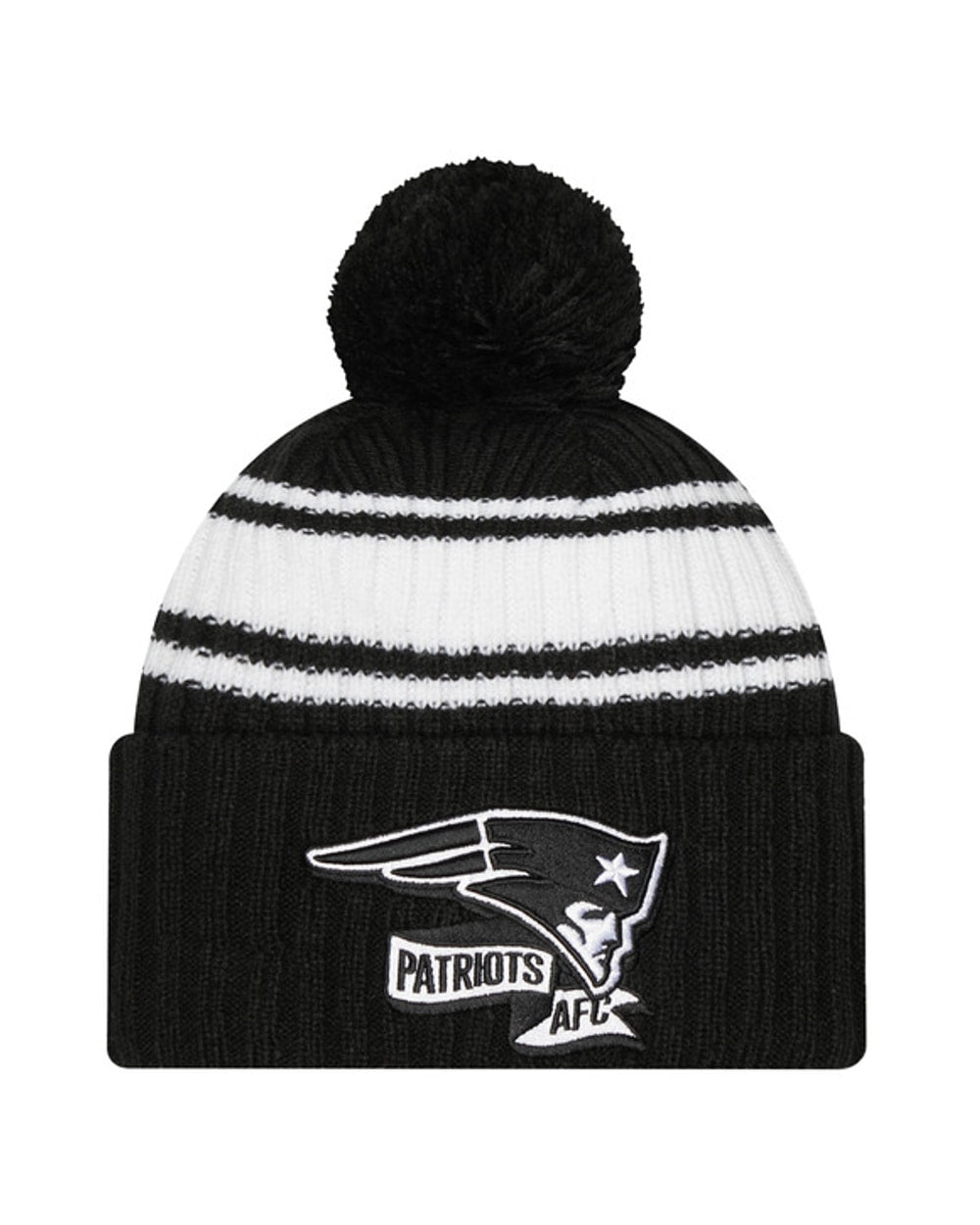 2022 Cold Weather Black and White Pom Knit Hat
