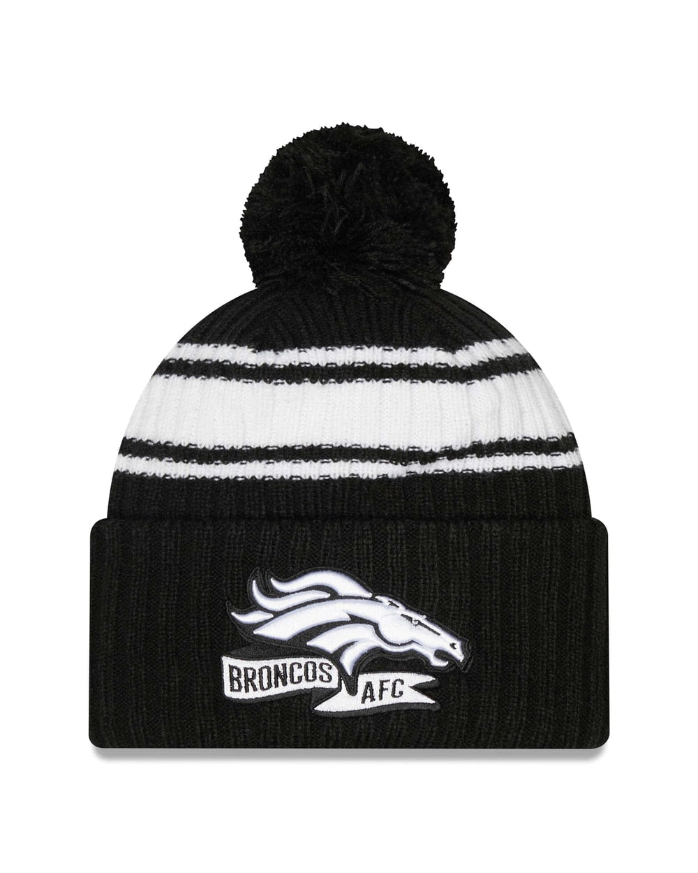 2022 Cold Weather Black and White Pom Knit Hat
