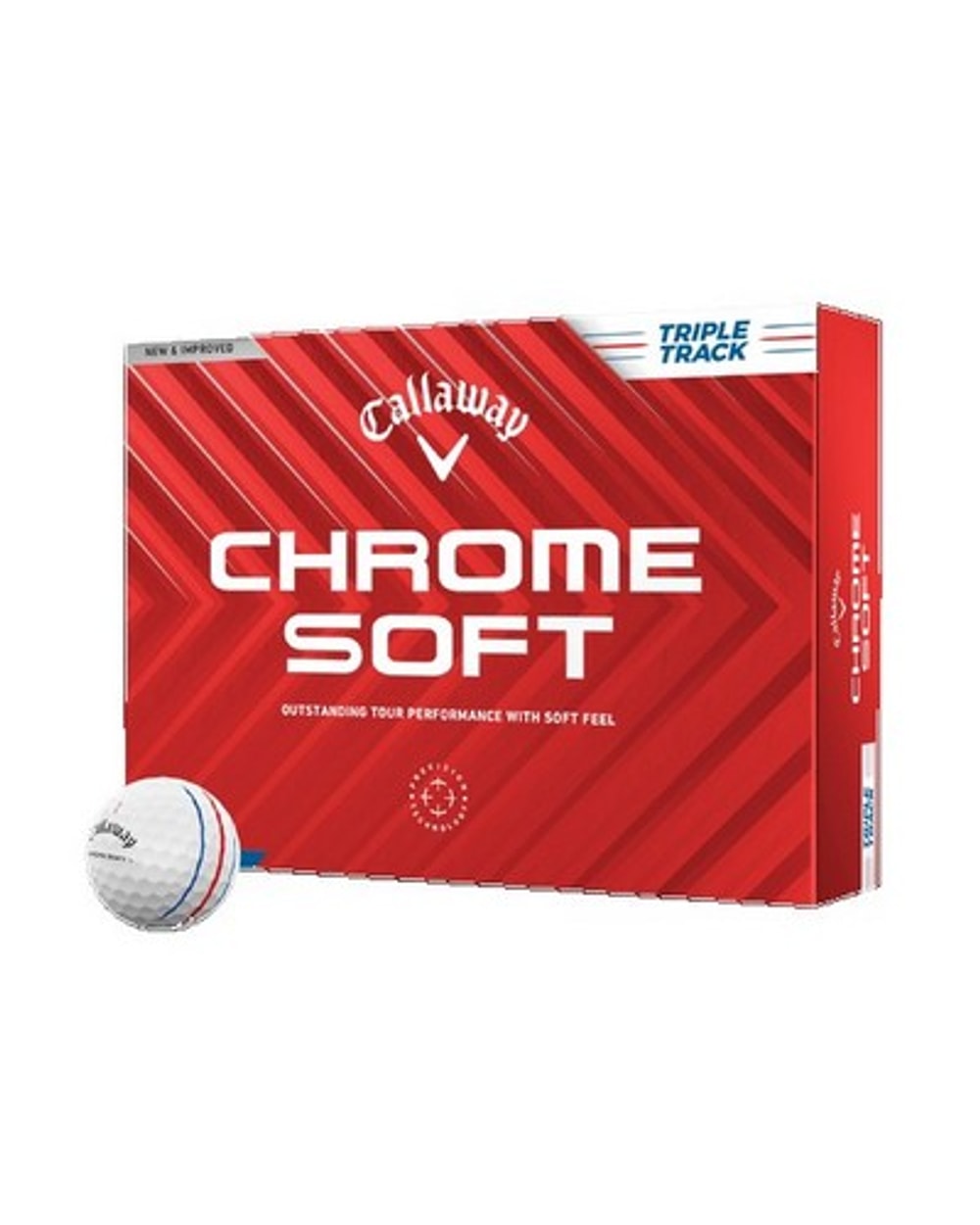2024 Chrome Soft Triple Track Golf Balls - 1 Dozen