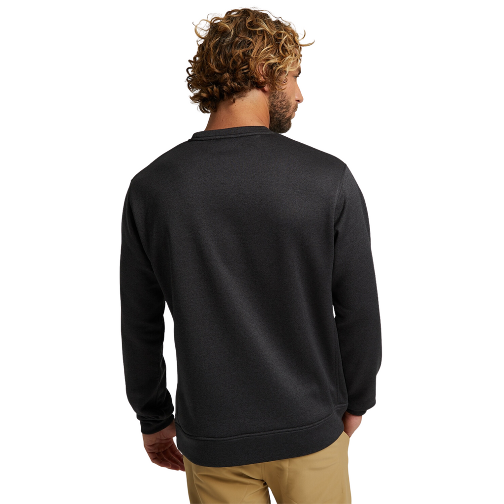 Burton Oak Pullover Crew True Black Heather - back on model