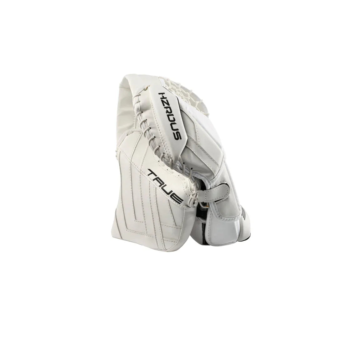 True HZRDUS 7X4 Senior Goalie Catcher - White/White - back