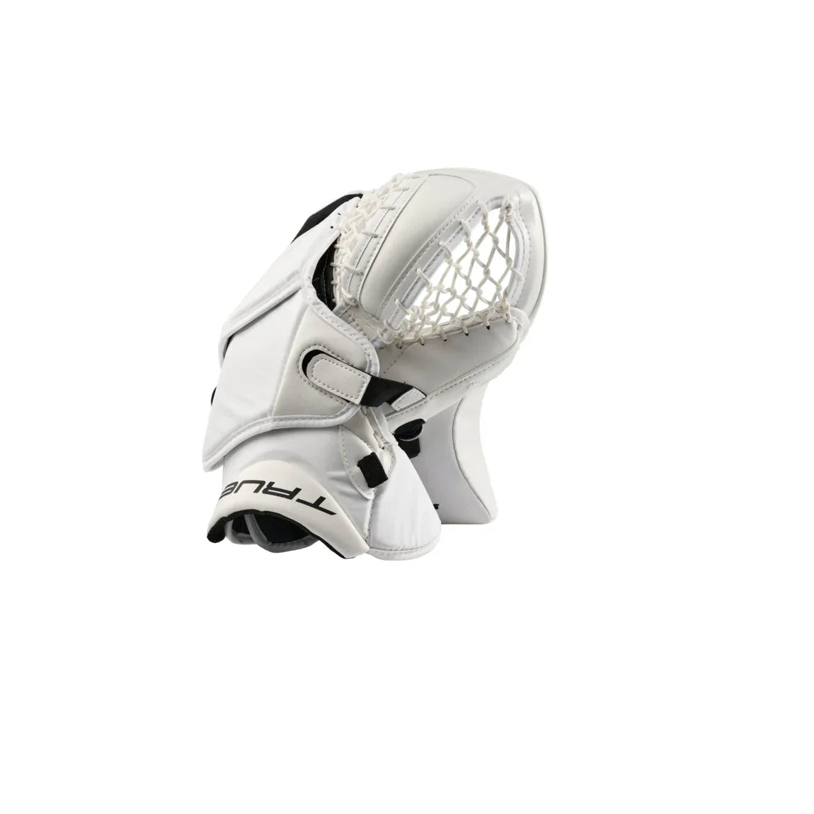 True HZRDUS 7X4 Senior Goalie Catcher - White/White - pocket detail
