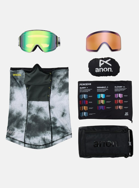 Anon M4 Goggles (Cylindrical) + Bonus Lens + MFI Face Mask