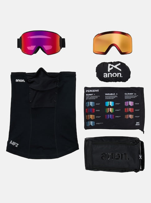 Anon M4 Goggles (Cylindrical) + Bonus Lens + MFI Face Mask