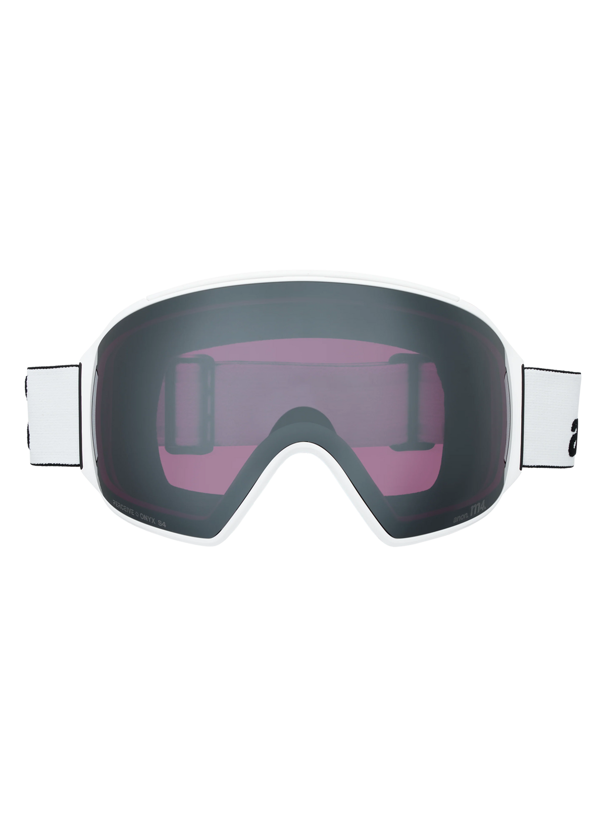 Anon M4 Goggles (Toric) + Bonus Lens + MFI Face Mask - White/Sunny Onyx, front view