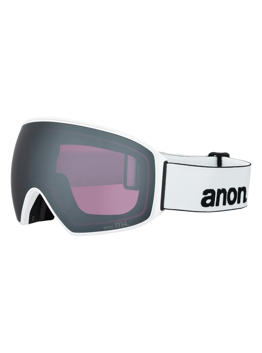 Anon M4 Goggles (Toric) + Bonus Lens + MFI Face Mask - White/Sunny Onyx, right angled view