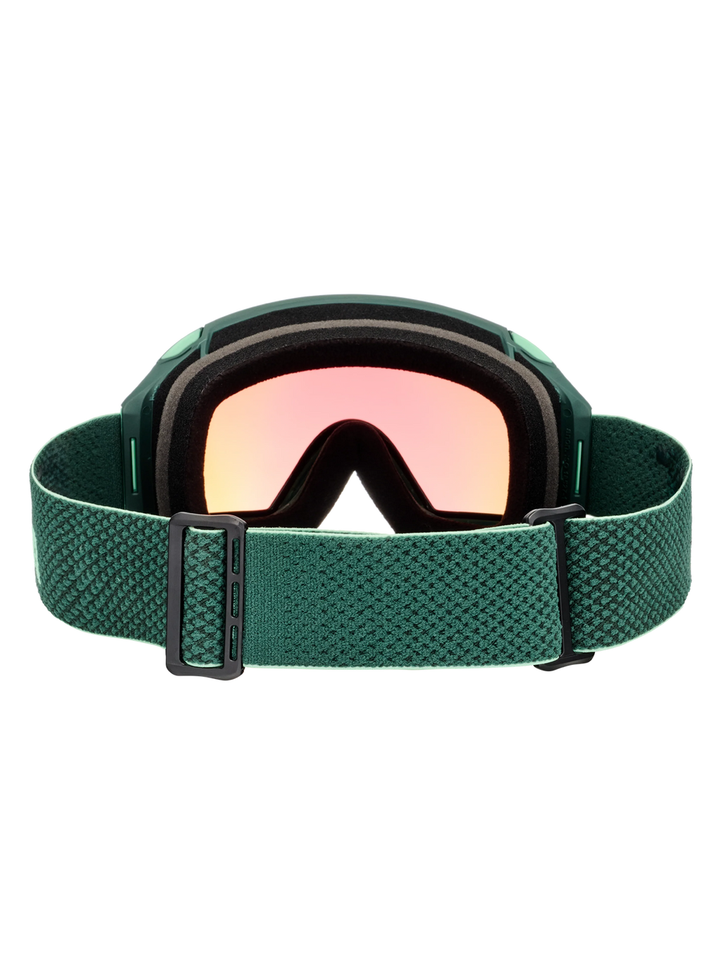 Anon M4 Goggles (Toric) + Bonus Lens + MFI Face Mask - Brunswick Green/Variable Green, strap and lens back view