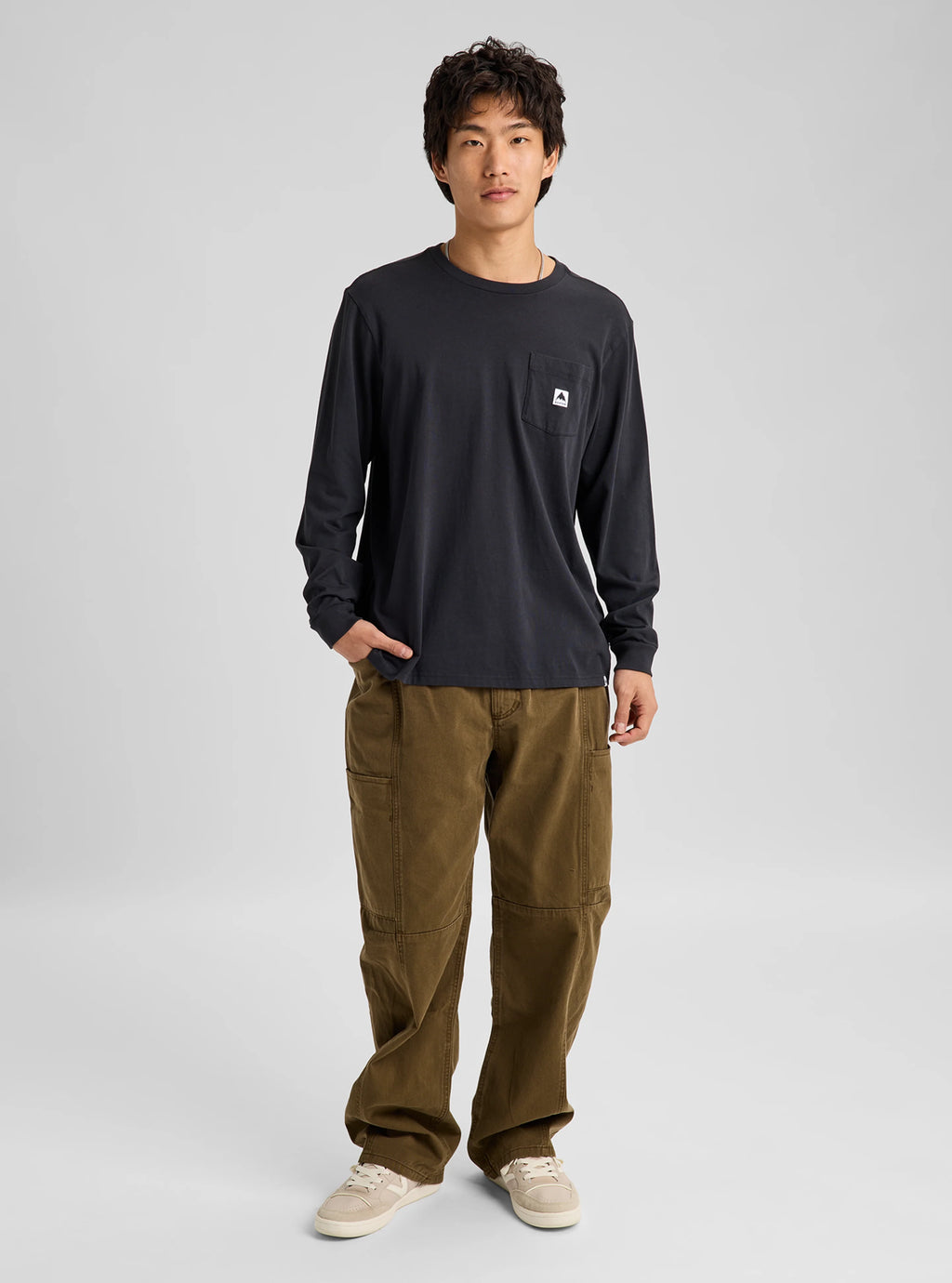 Burton Colfax Long Sleeve T-Shirt True Black - detail