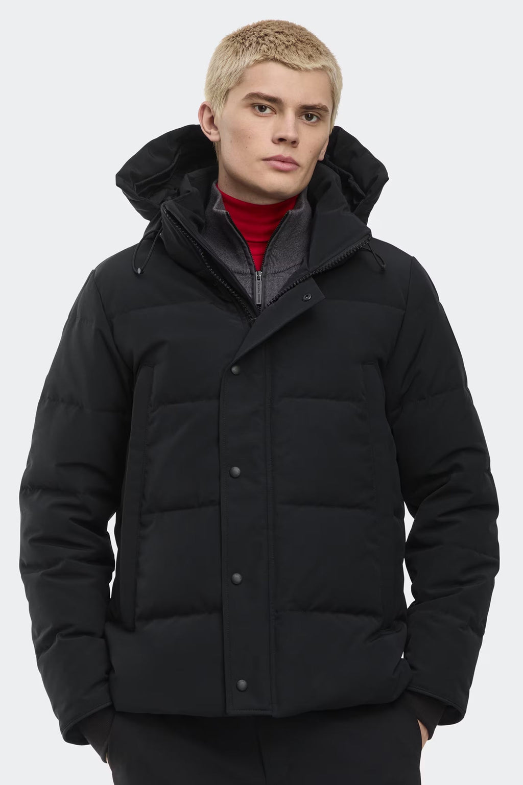 Canada Goose Wyndham Parka in Black, front