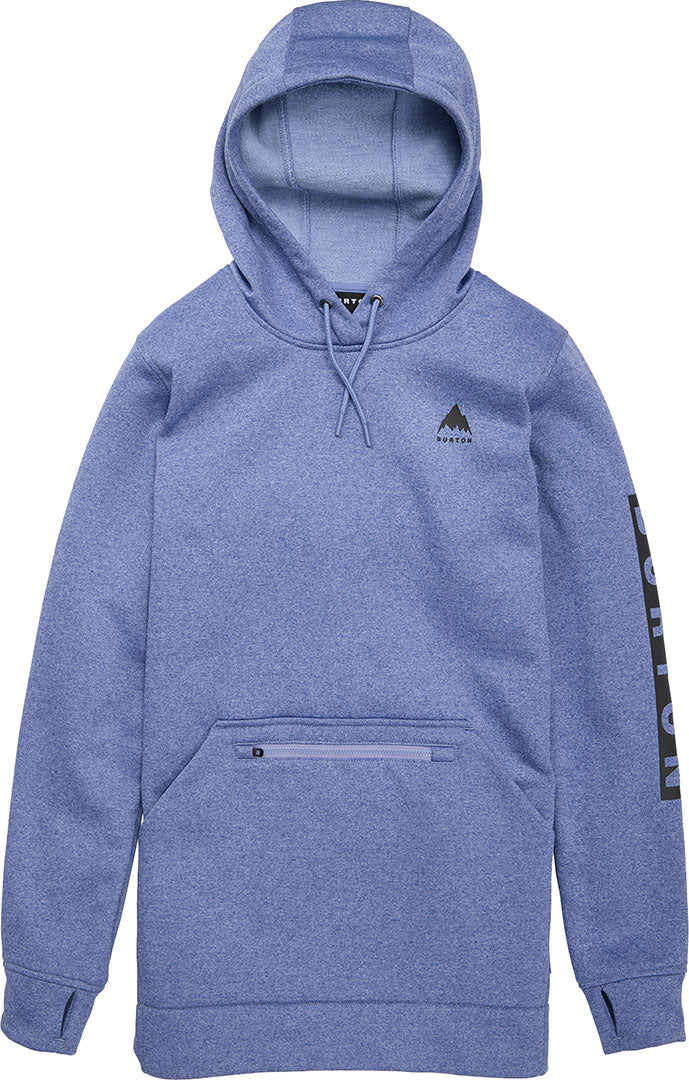 Burton Women's Oak Long Pullover Hoodie - Slate Blue Heather - front
