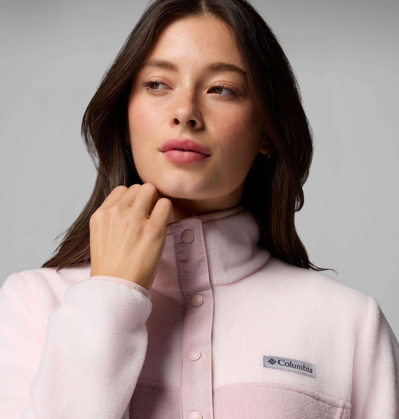 Benton Springs Half Snap Fleece II - Mineral Pink, detail