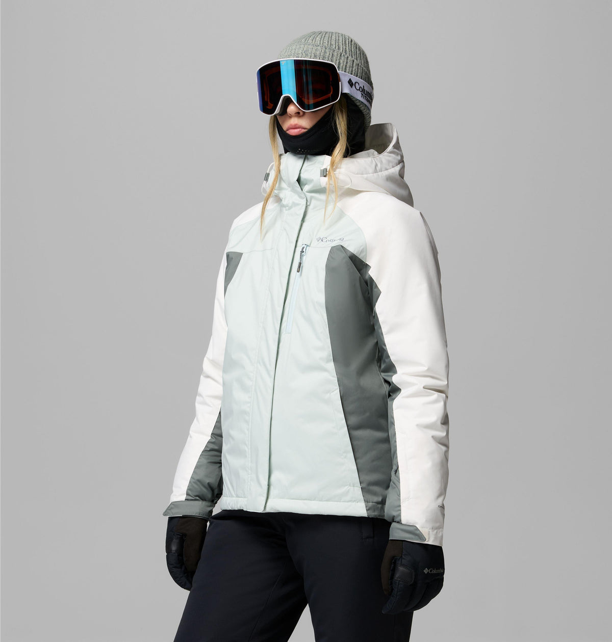 Columbia Women's Snowy Summit Insulated Jacket - Tea Light/Sedona - full look