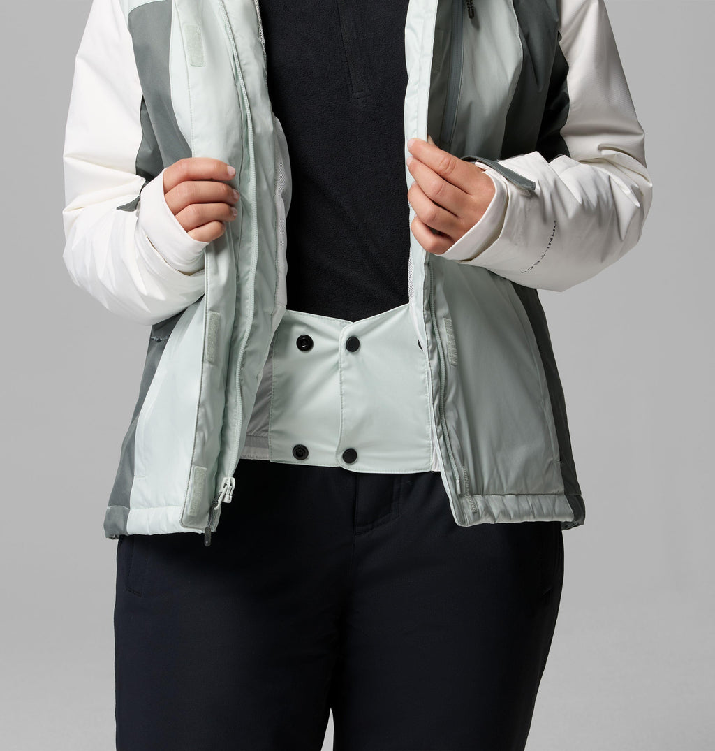 Columbia Women's Snowy Summit Insulated Jacket - Tea Light/Sedona - hood detail