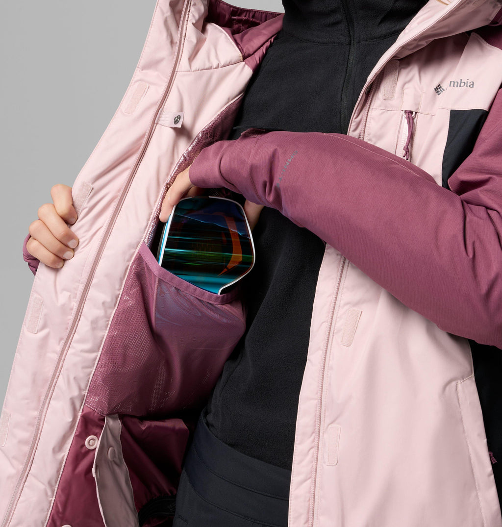 Columbia Women's Snowy Summit Insulated Jacket - Mineral Pink - three-quarter