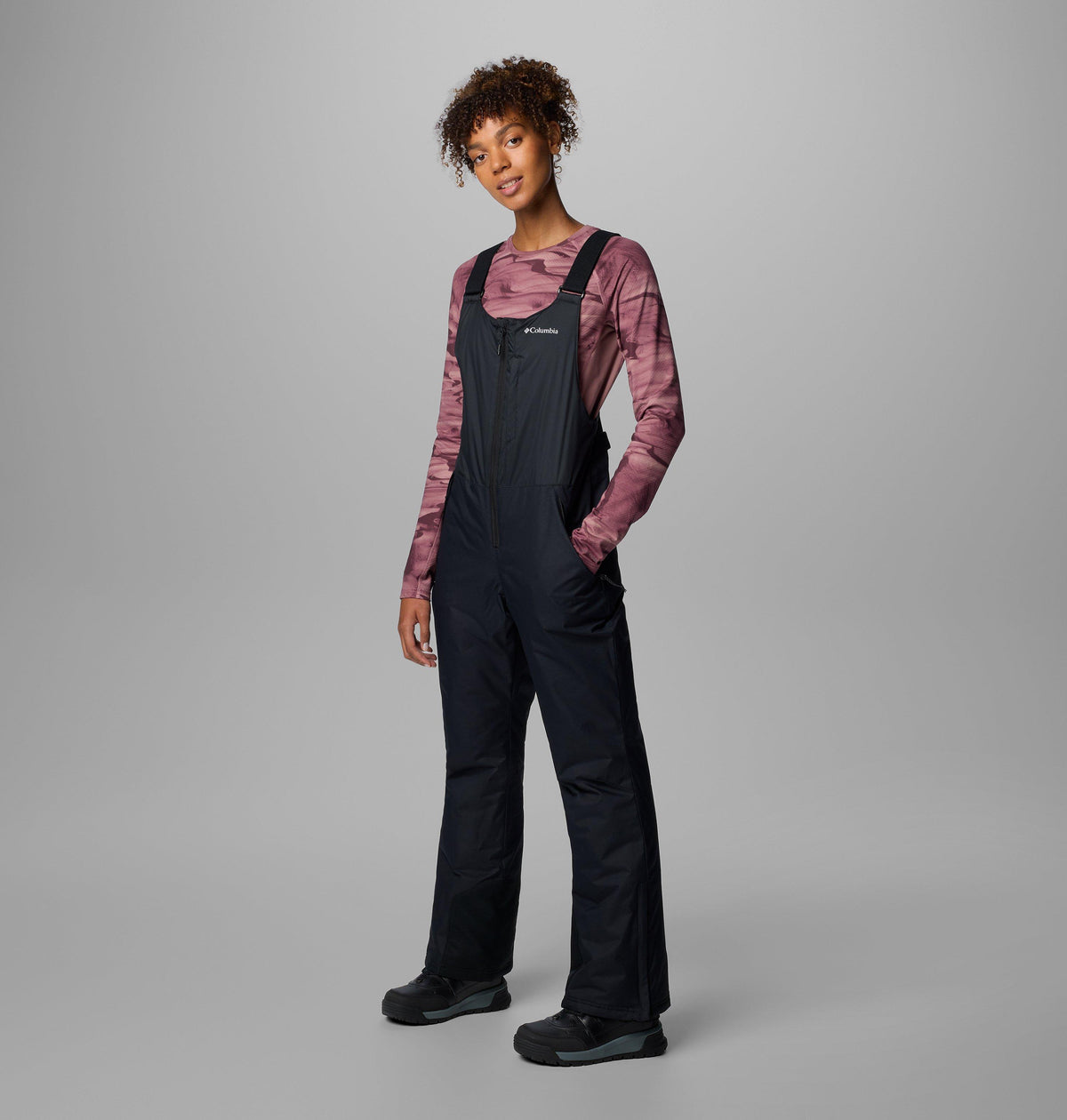 Columbia Women's Iceventure II Bib Pant - Black - three-quarter