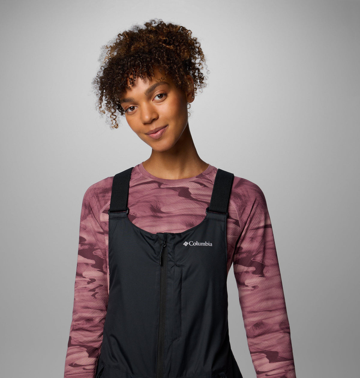 Columbia Women's Iceventure II Bib Pant - Black - bib front detail