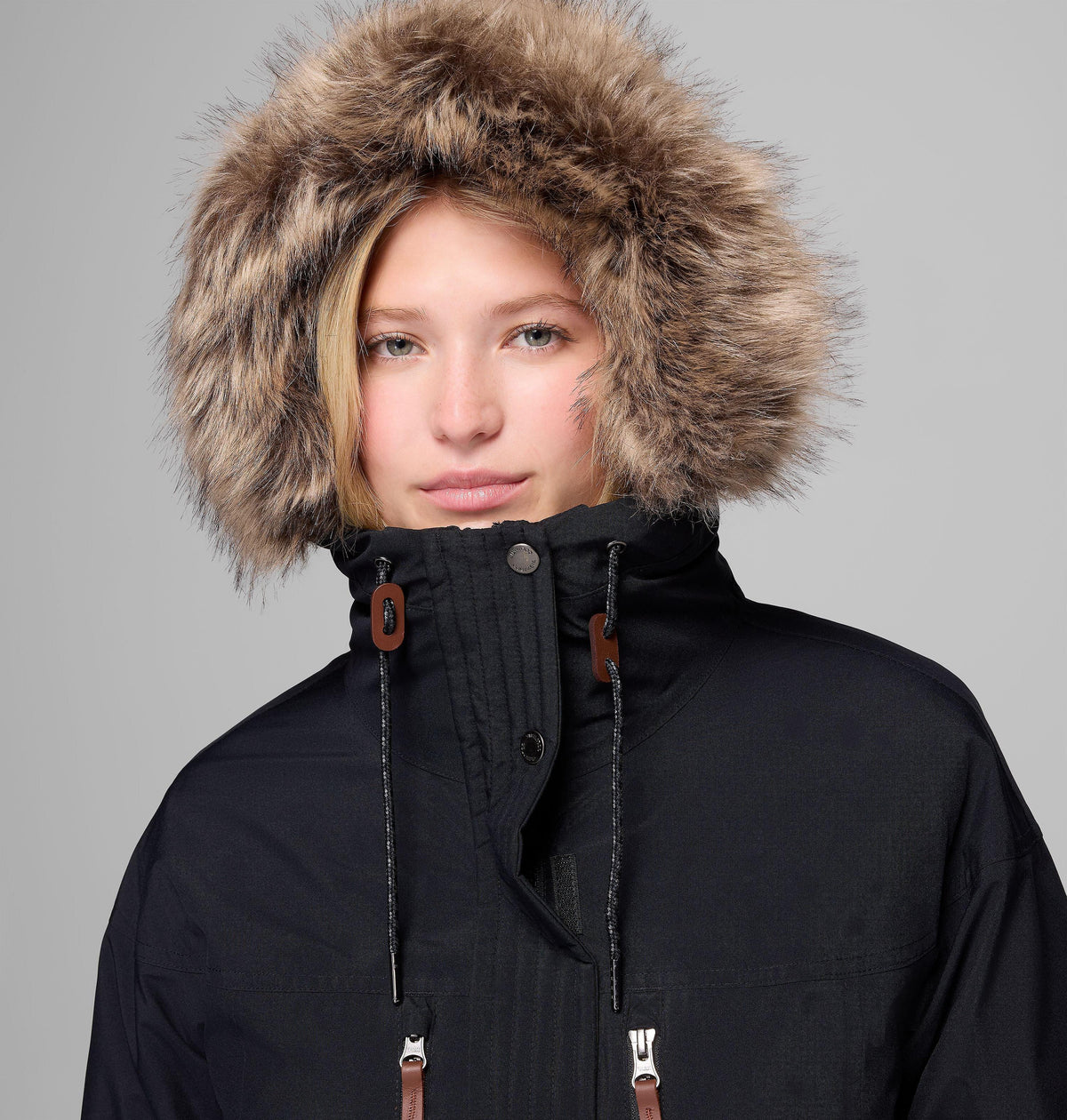 Columbia Women's Payton Pass II Interchange Jacket - Black - hood detail