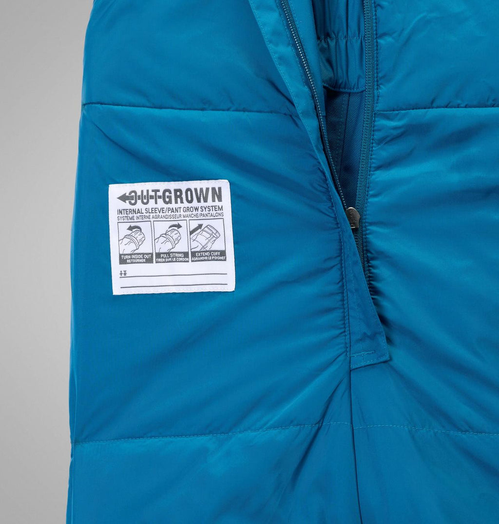 Columbia Kids' Adventure Ride II Bib Pants - Phoenix Blue - Outgrown cuff detail
