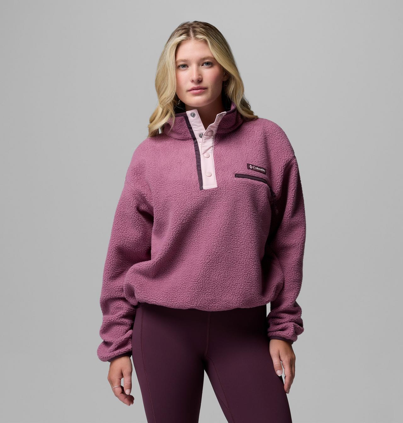 Helvetia II Cropped Half Snap - Antique Mauve, front