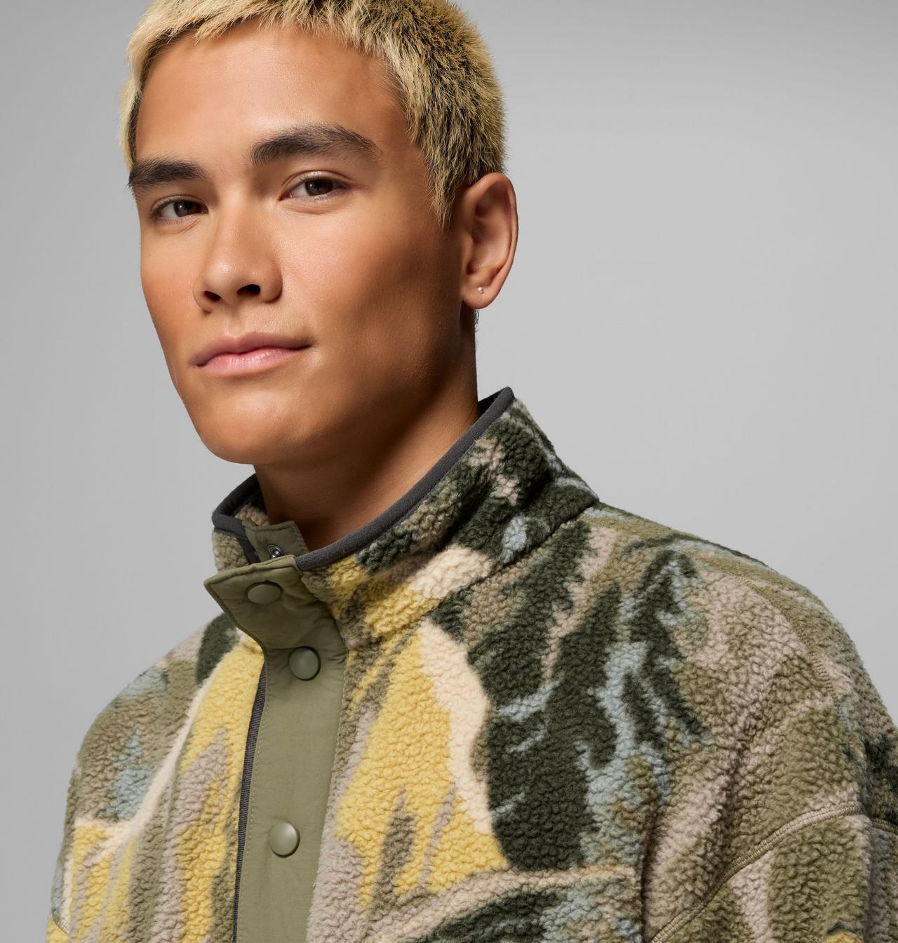 Columbia Men's Helvetia II Printed Half Snap Printed Fleece Pullover
