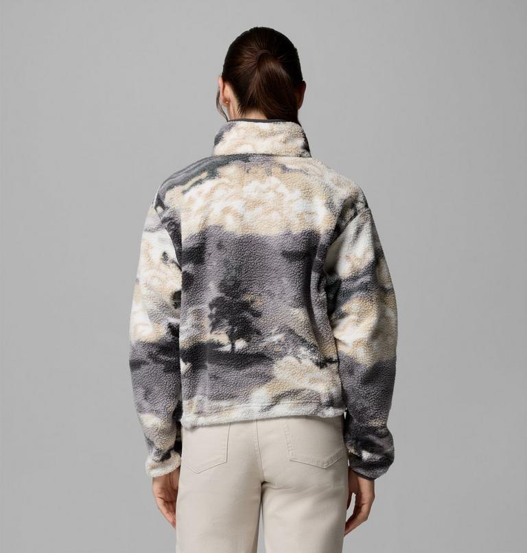 Columbia Women's Helvetia II Printed Cropped Half Snap Fleece Pullover