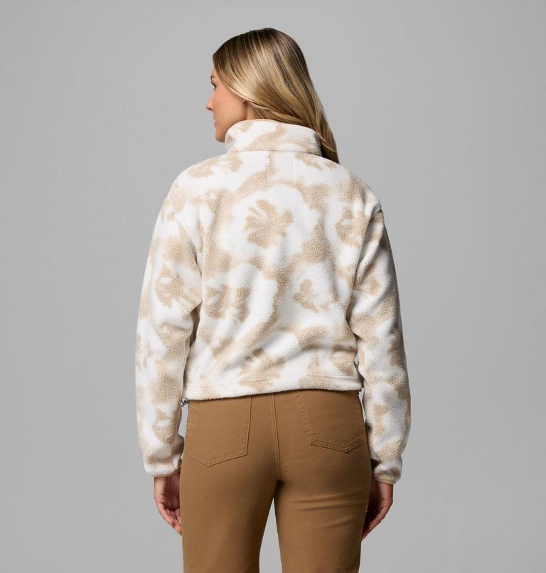 Columbia Women's Helvetia II Printed Cropped Half Snap Fleece Pullover