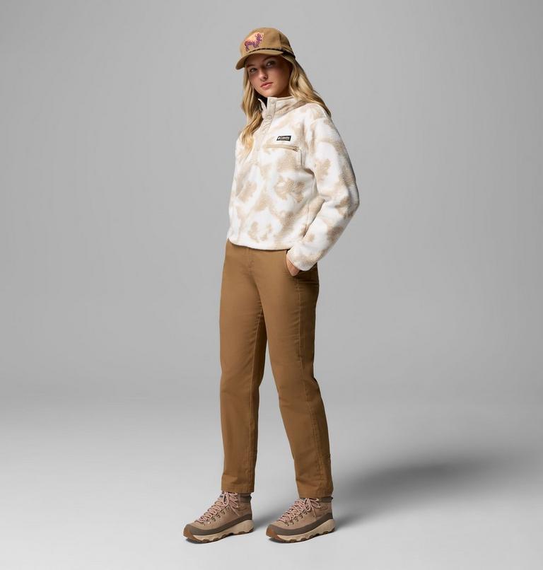 Columbia Women's Helvetia II Printed Cropped Half Snap Fleece Pullover