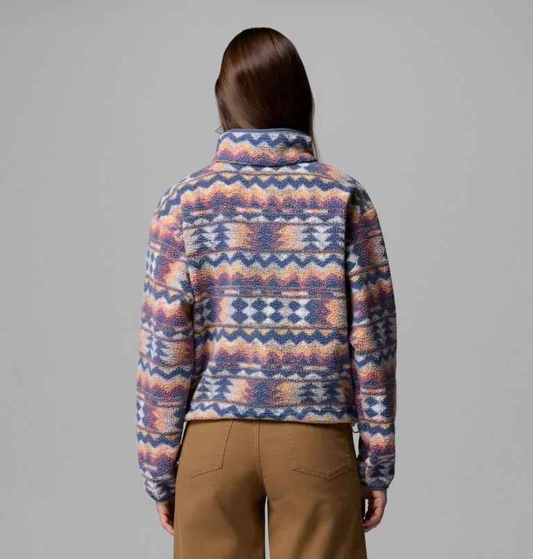 Columbia Women's Helvetia II Printed Cropped Half Snap Fleece Pullover